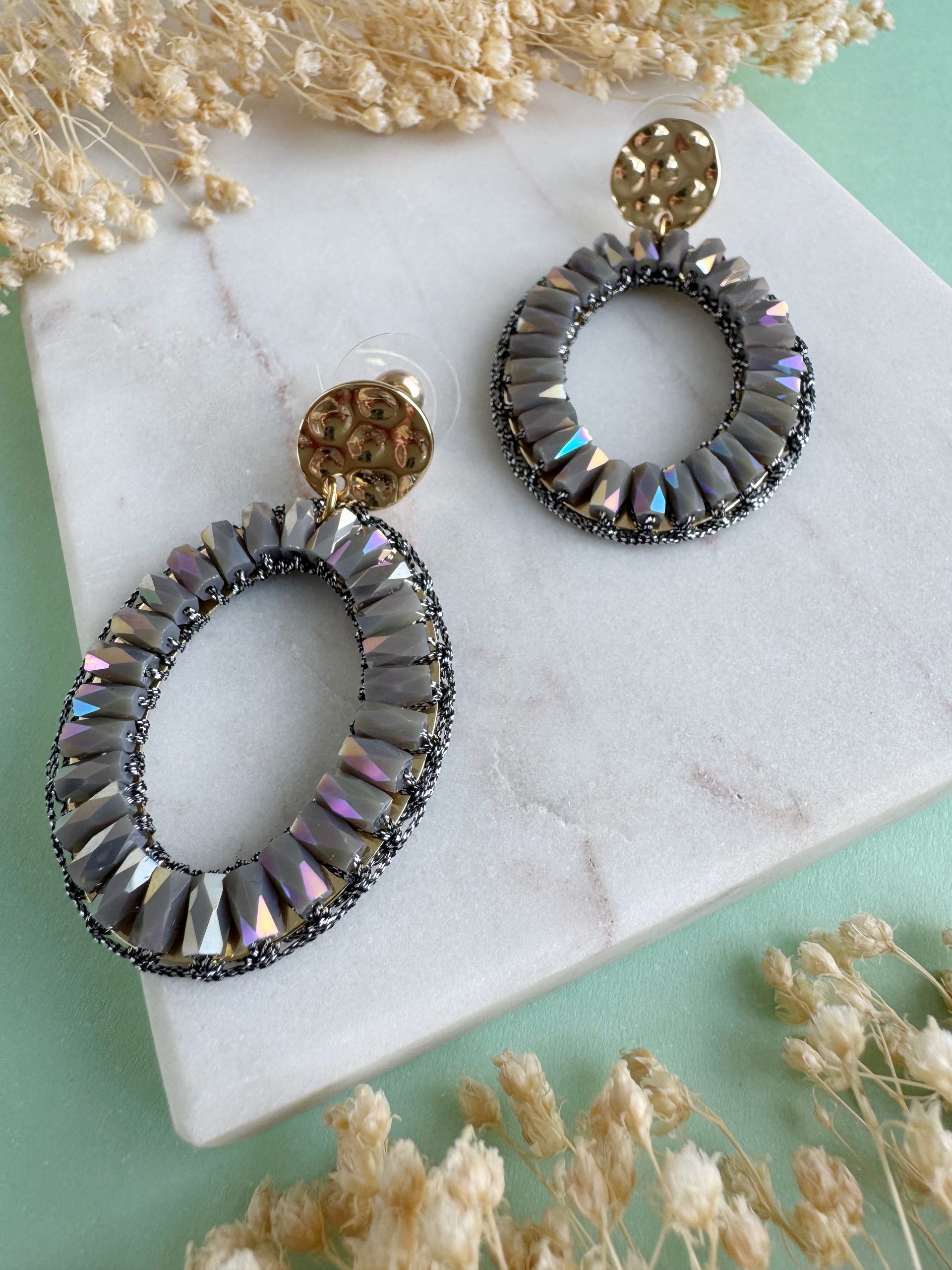 Ohrringe "Foggy Field" – Bild 2