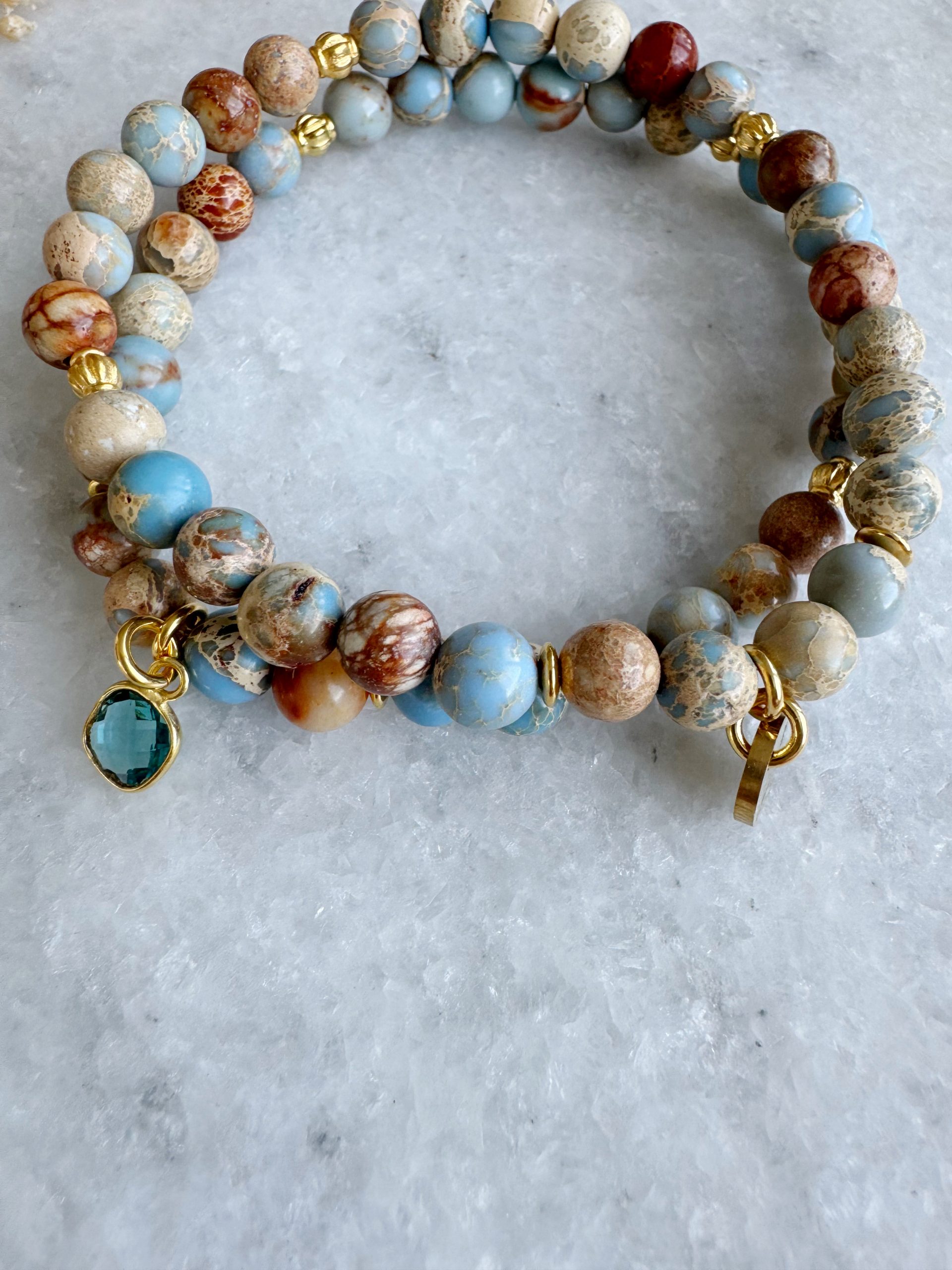 Jaspis Set "Blossom Blue“ – Bild 4