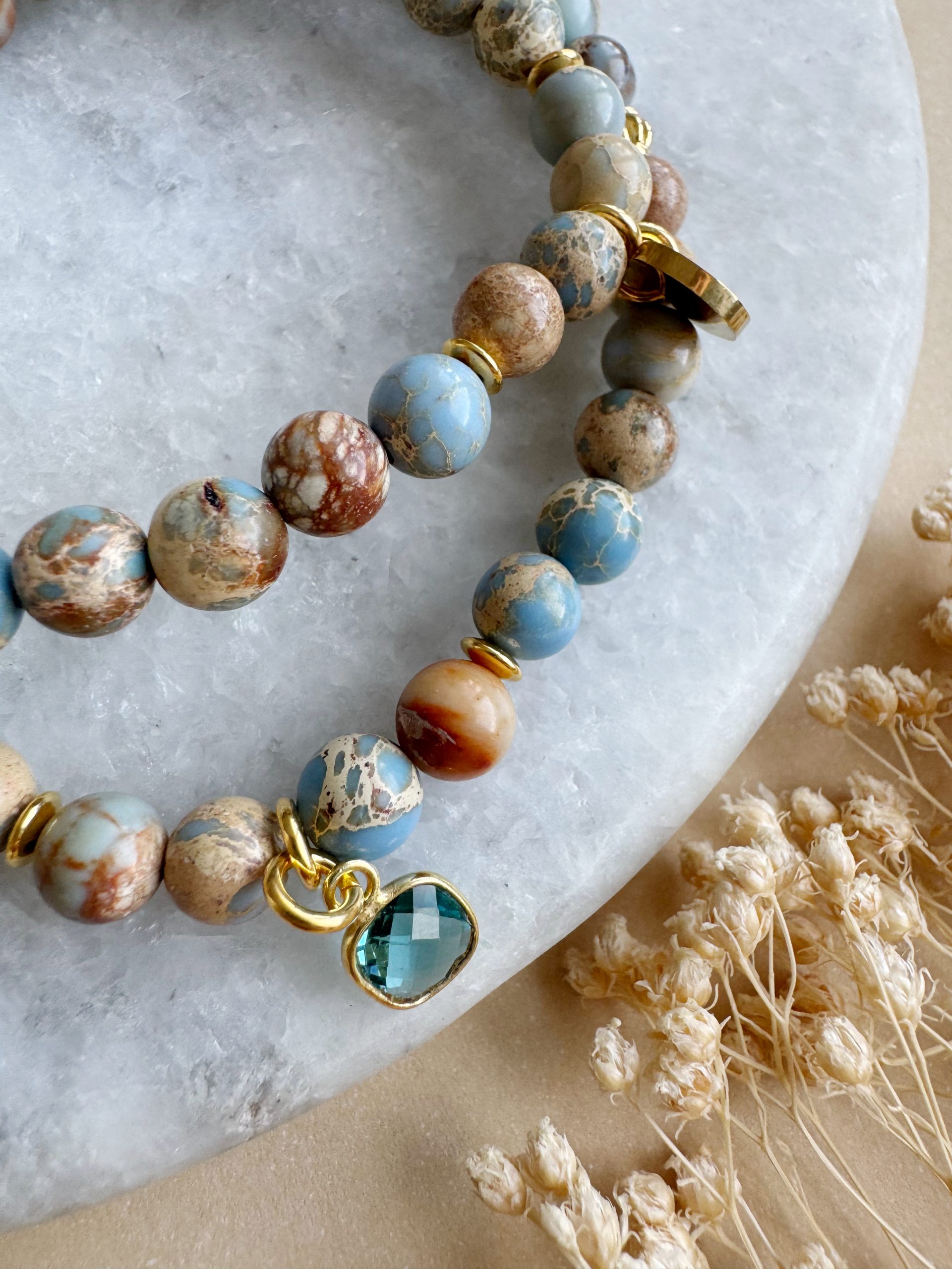 Jaspis Set "Blossom Blue“ – Bild 3