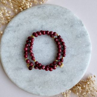 Afrika-Jaspis Set "Burgundy Bliss"