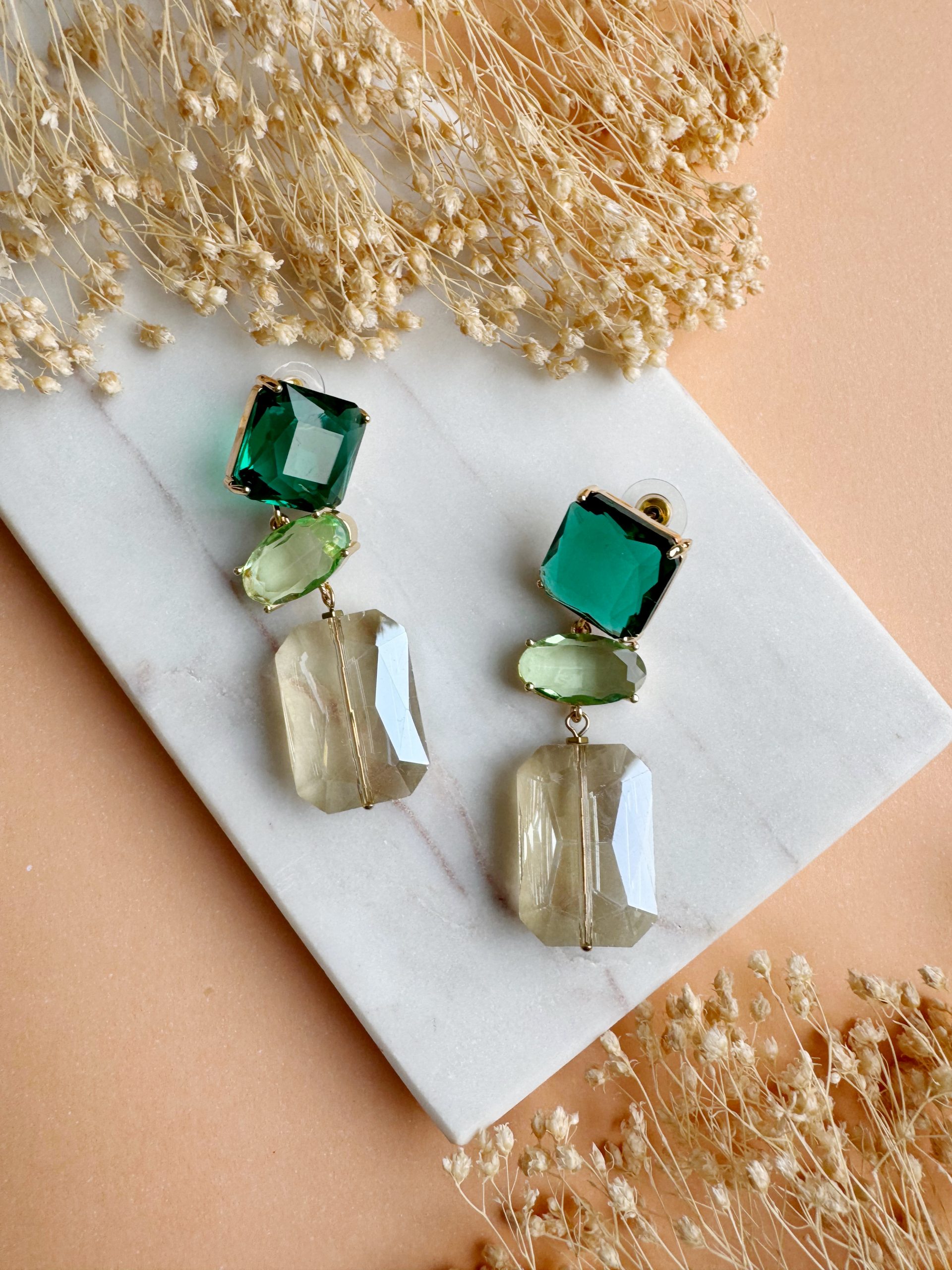 Ohrringe "Crystal Green"