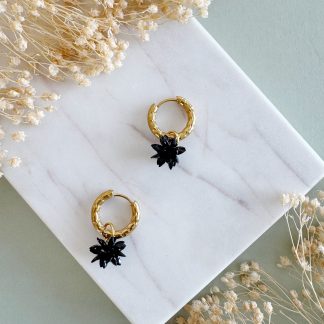Ohrringe "Floral Black"