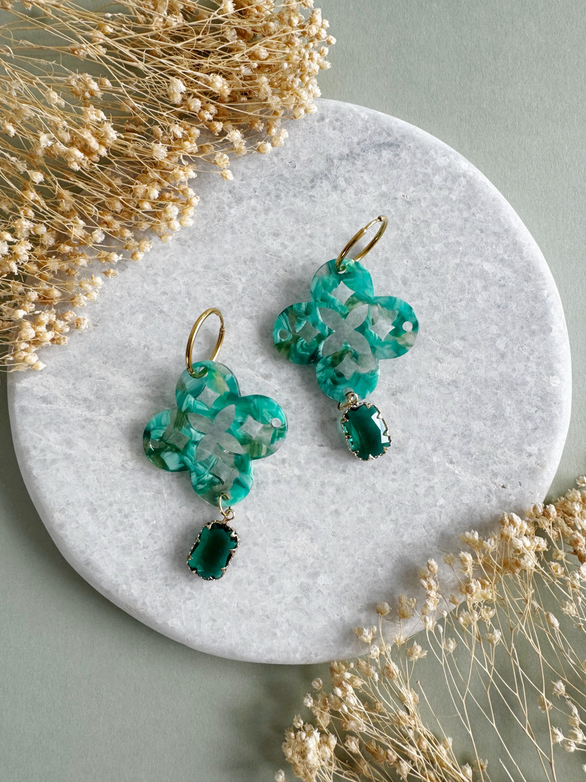 Ohrringe "Crystal Green"
