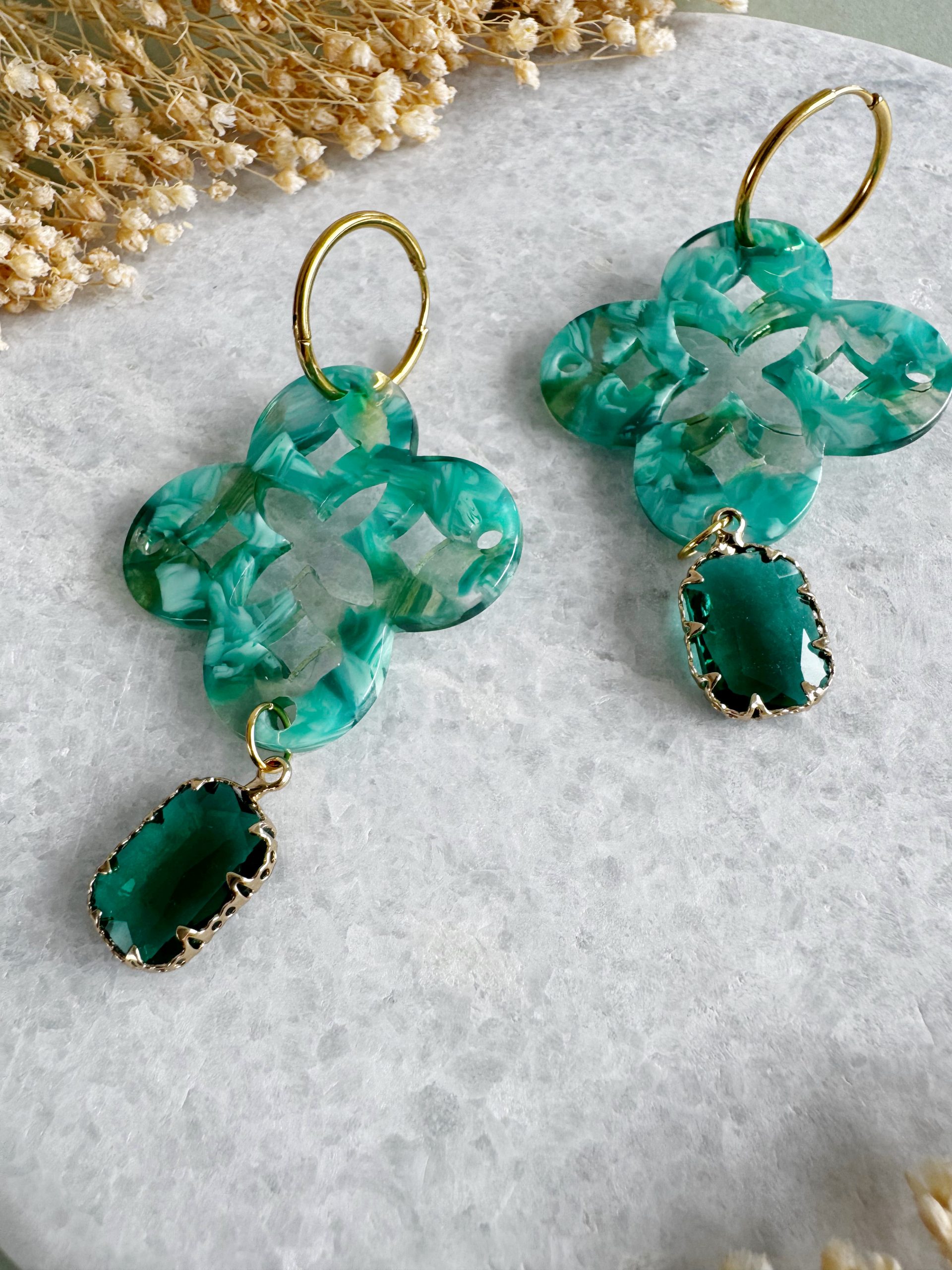 Ohrringe "Crystal Green" – Bild 2